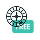 Animerad bild av roulettehjul & ordet "free"