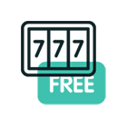Animderad bild av tre 7or och ordet "free"