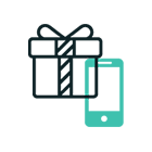 Animerad bild av paket + mobil