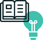 Animerad bild på bok + glödlampa